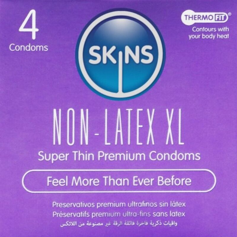 Skins-Prezervative fără Latex XL 4 Bucăți