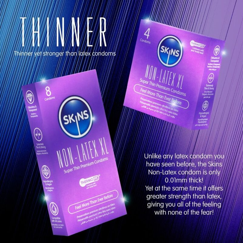 SKINS - LATEX-FREE CONDOMS XL PACK OF 4 · Prezervative (imaginea 4)
