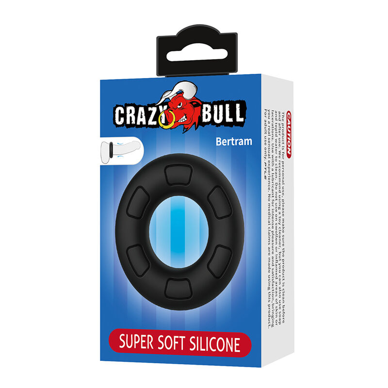 Crazy Bull-Bertram Inel pentru Penis din Silicon Negru 5 CRAZY BULL - BERTRAM SUPER SOFT SILICONE COCK RING BLACK · Inele & Mansoane Penis (imaginea 5)