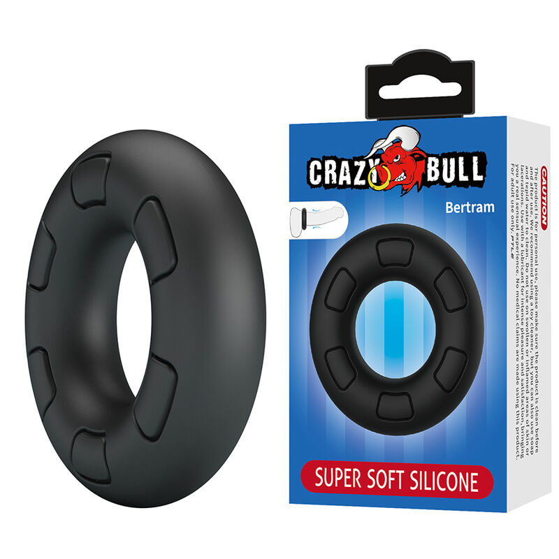 Crazy Bull-Bertram Inel pentru Penis din Silicon Negru 8 CRAZY BULL - BERTRAM SUPER SOFT SILICONE COCK RING BLACK · Inele & Mansoane Penis (imaginea 8)