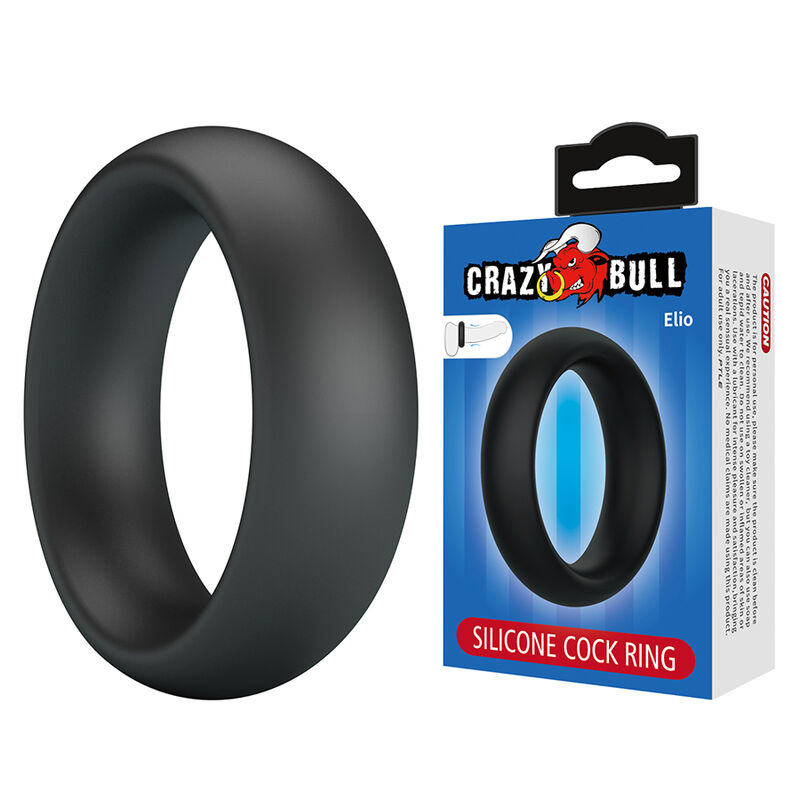 CRAZY BULL - ELIO SILICONE COCK RING BLACK · Inele & Mansoane Penis (imaginea 7)
