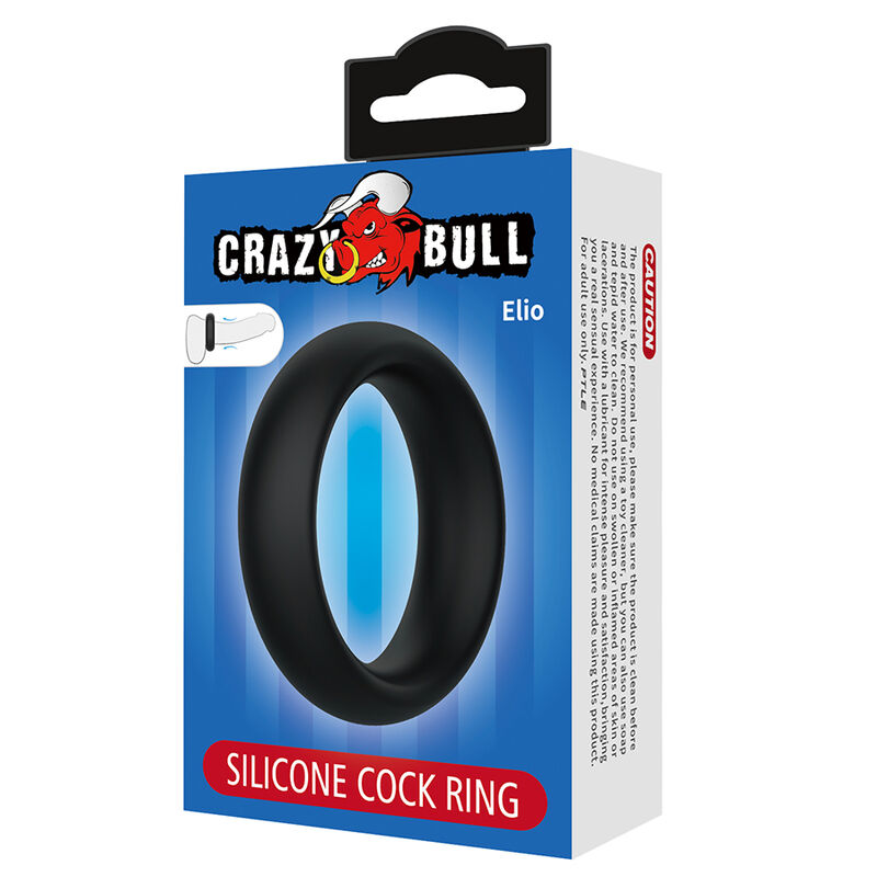 CRAZY BULL - ELIO SILICONE COCK RING BLACK · Inele & Mansoane Penis (imaginea 6)