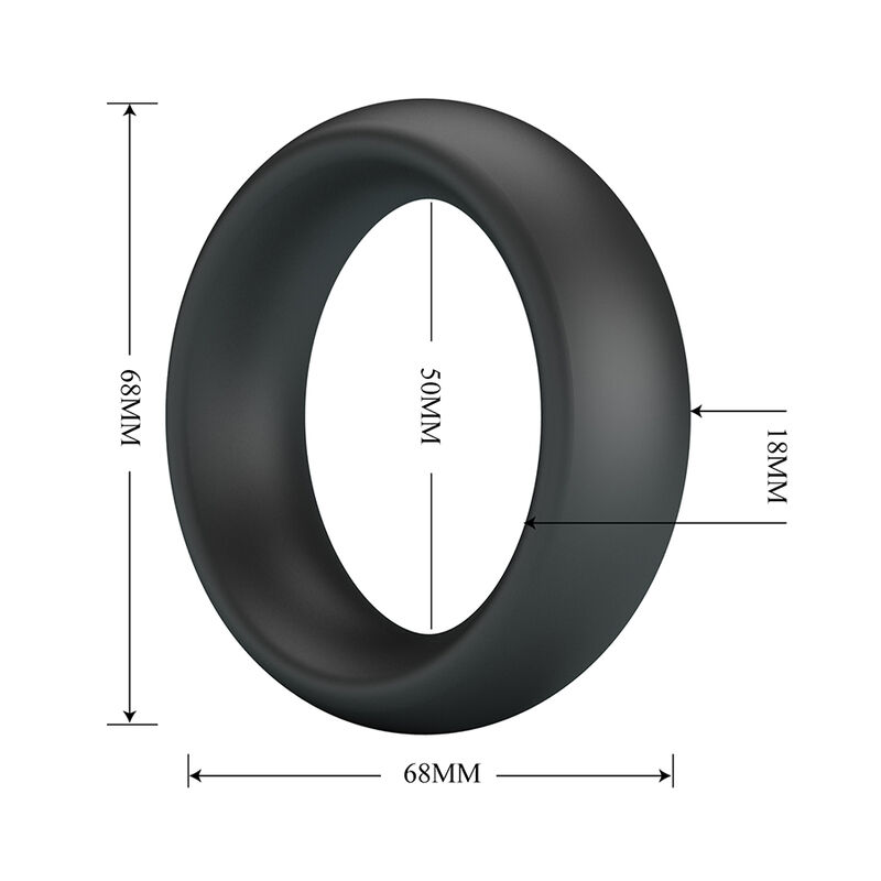CRAZY BULL - ELIO SILICONE COCK RING BLACK · Inele & Mansoane Penis (imaginea 5)