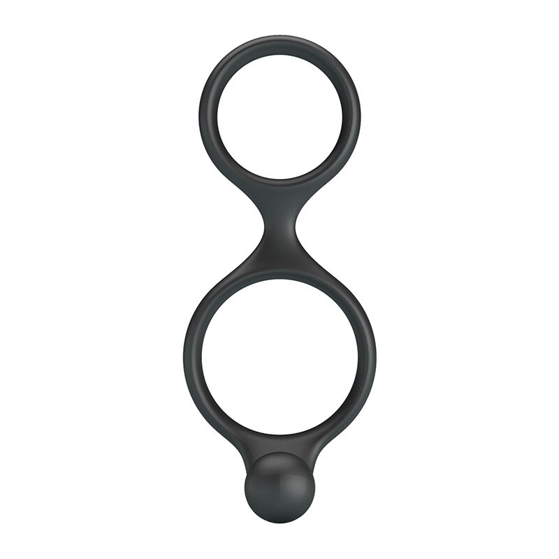 CRAZY BULL - FLORIAN DOUBLE COCK AND BALL RING BLACK · Inele & Mansoane Penis (imaginea 5)
