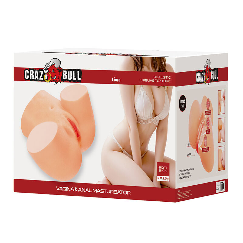 Crazy Bull-Liora XXL Masturbator Vibrator Vagin și Anus 8 CRAZY BULL - LIORA XXL DOUBLE VAGINAL AND ANAL VIBRATING MASTURBATOR · Masturbatoare (imaginea 8)