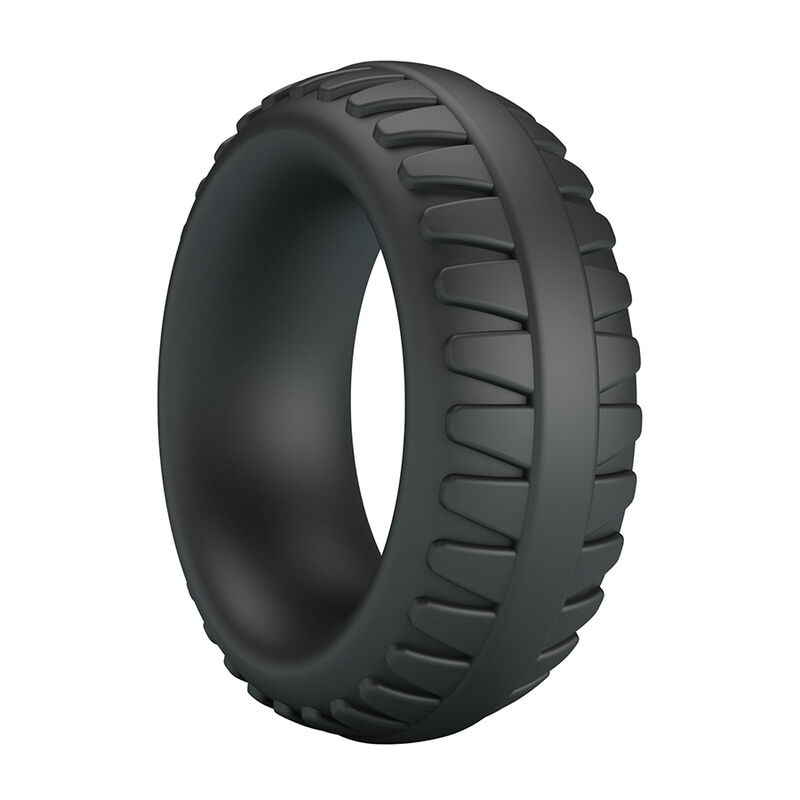CRAZY BULL - MERRITT TEXTURED SILICONE COCK RING BLACK · Inele & Mansoane Penis (imaginea 6)