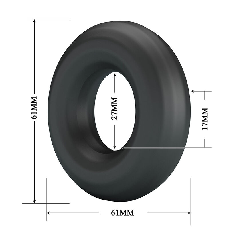 CRAZY BULL - URBAN SUPER SOFT SILICONE COCK RING BLACK · Inele & Mansoane Penis (imaginea 3)