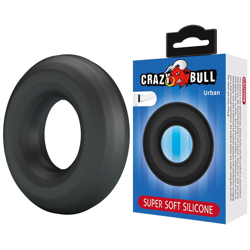 CRAZY BULL - URBAN SUPER SOFT SILICONE COCK RING BLACK · Inele & Mansoane Penis (imaginea 7)