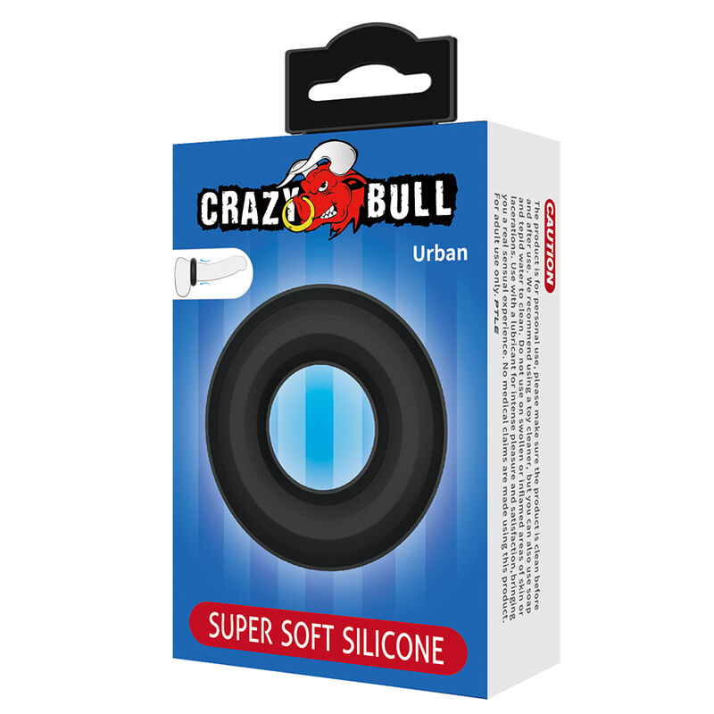 CRAZY BULL - URBAN SUPER SOFT SILICONE COCK RING BLACK · Inele & Mansoane Penis (imaginea 4)