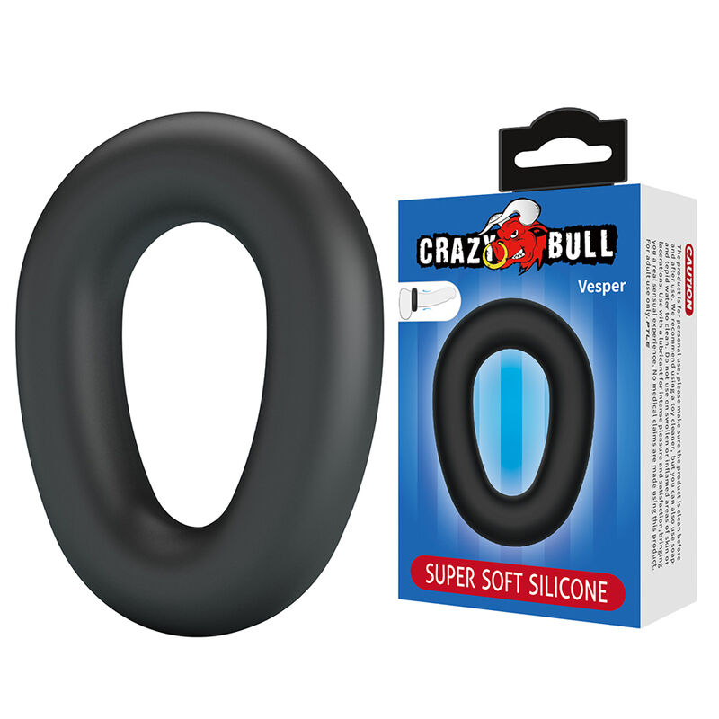 Crazy Bull-Vesper Inel pentru Penis din Silicon Negru 7 CRAZY BULL - VESPER SUPER SOFT SILICONE COCK RING BLACK · Inele & Mansoane Penis (imaginea 7)