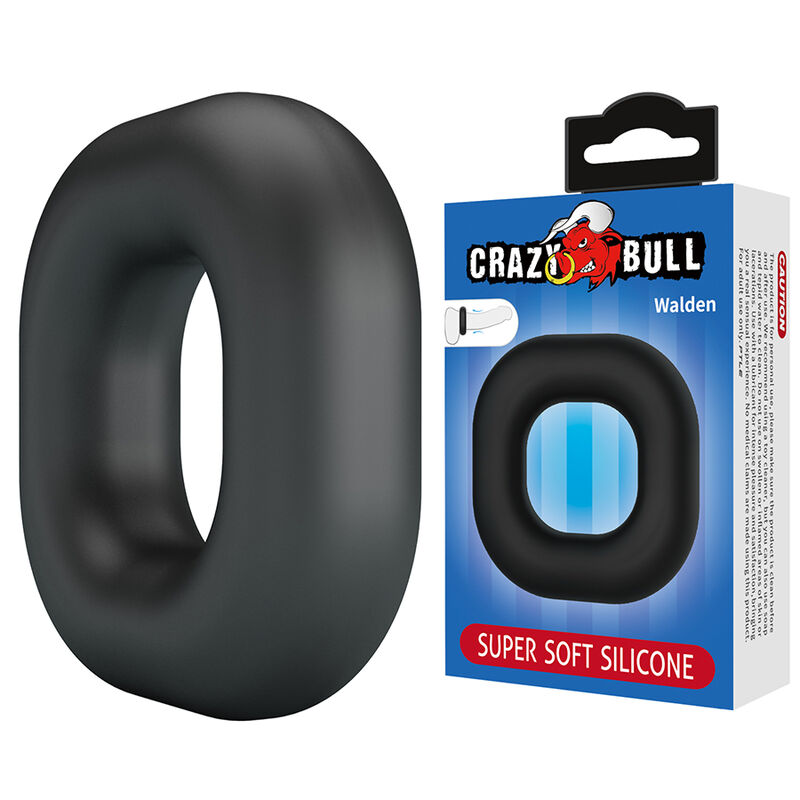 Crazy Bull-Walden Inel pentru Penis din Silicon Negru 6 CRAZY BULL - WALDEN SUPER SOFT SILICONE COCK RING BLACK · Inele & Mansoane Penis (imaginea 6)