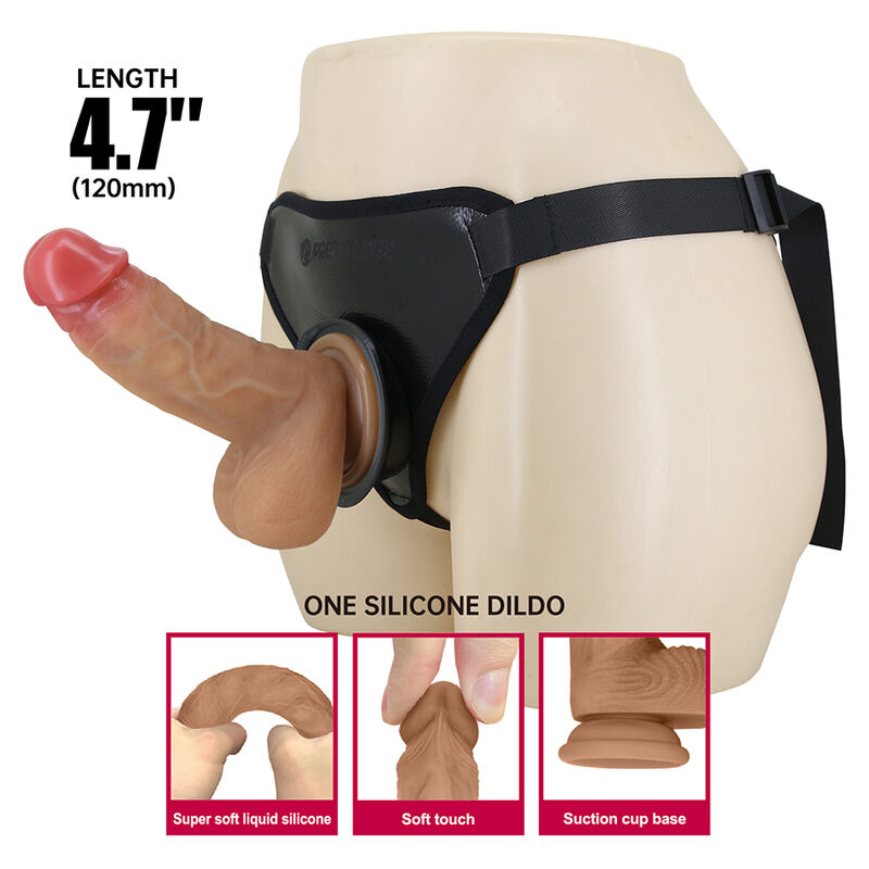 PRETTY LOVE - UNIVERSAL STRAP-ON HARNESS WITH REALISTIC DILDO · Dildo & Stimulatoare (imaginea 4)