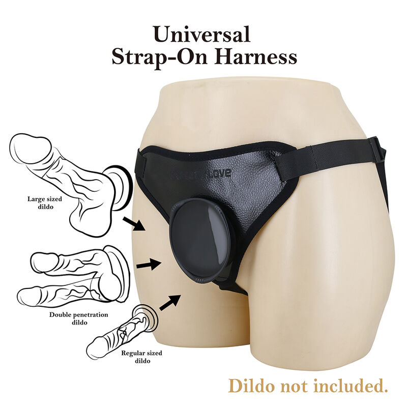 PRETTY LOVE - UNIVERSAL STRAP-ON HARNESS BLACK · Strapon & Harness (imaginea 2)