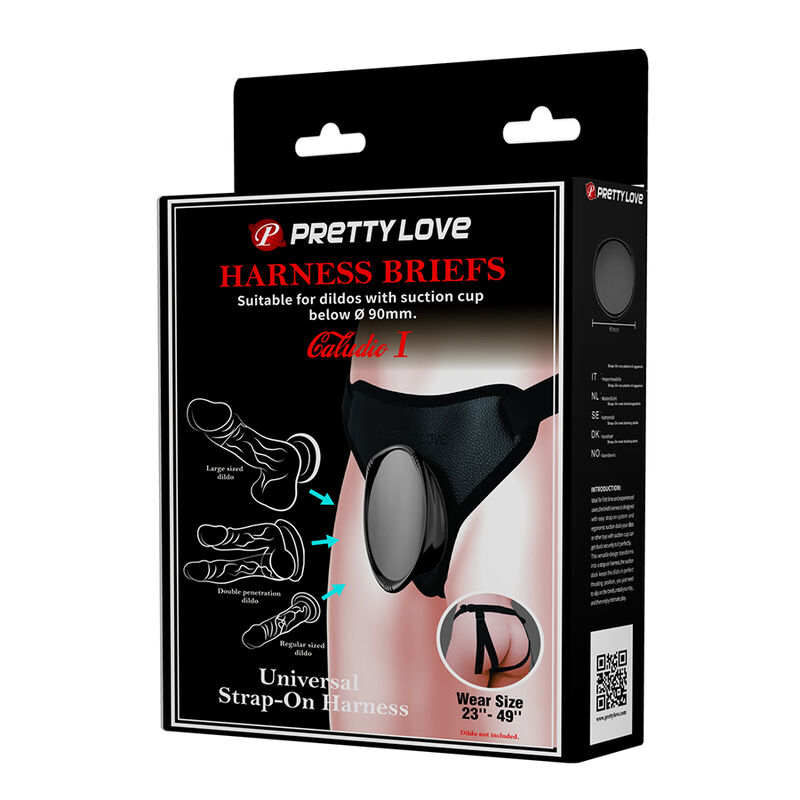 PRETTY LOVE - UNIVERSAL STRAP-ON HARNESS BLACK · Strapon & Harness (imaginea 6)