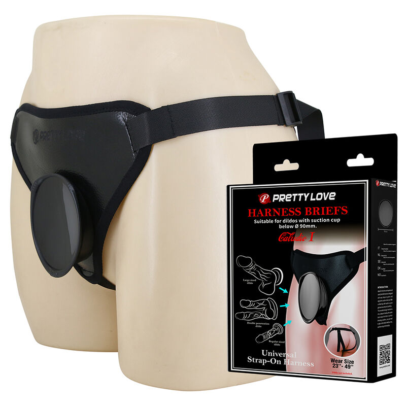 PRETTY LOVE - UNIVERSAL STRAP-ON HARNESS BLACK · Strapon & Harness