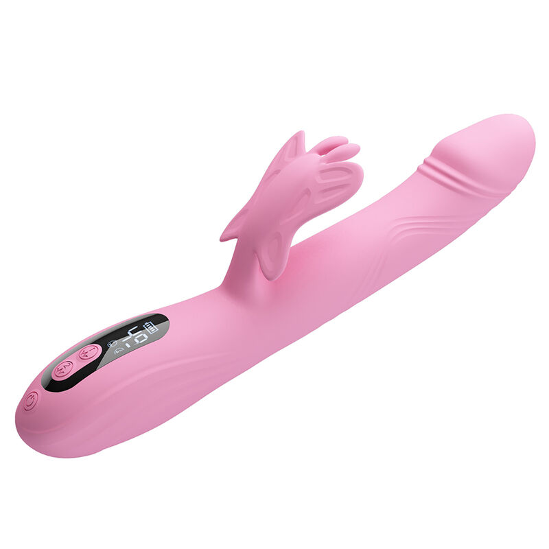 Pretty Love-Bella Vibrator Rabbit cu Fluture și LED Roz 6 PRETTY LOVE - BELLA RABBIT VIBRATOR WITH BUTTERFLY STIMULATION AND LED PINK · Vibratoare (imaginea 6)