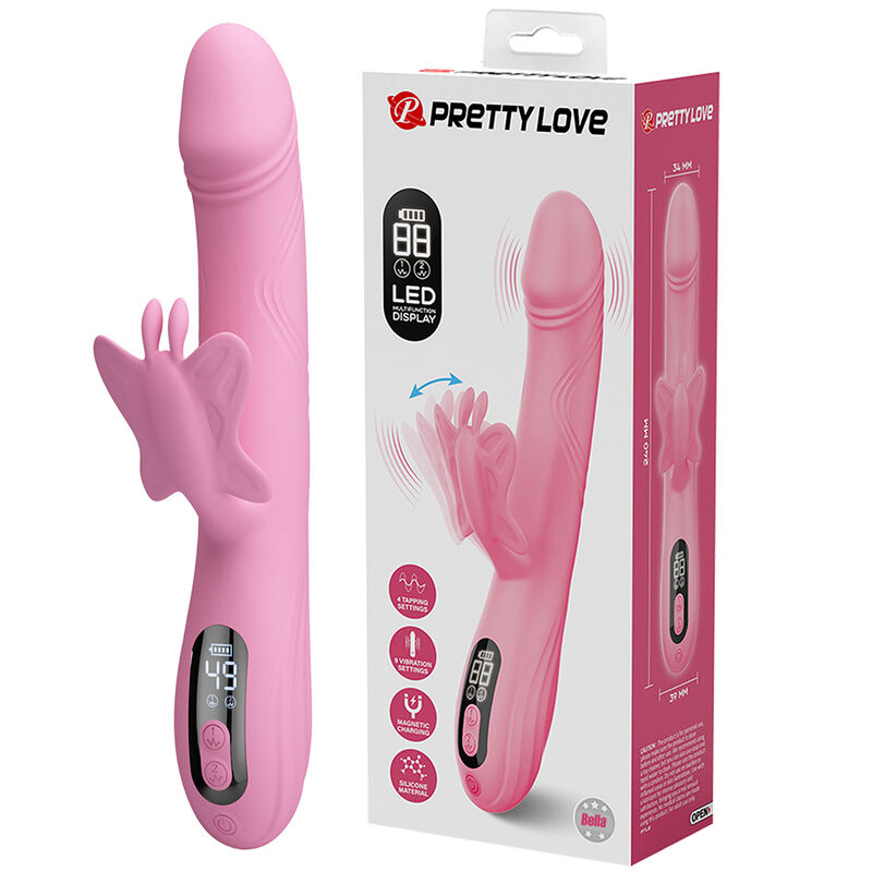 Pretty Love-Bella Vibrator Rabbit cu Fluture și LED Roz 323 Pretty Love-Bella Vibrator Rabbit cu Fluture și LED Roz