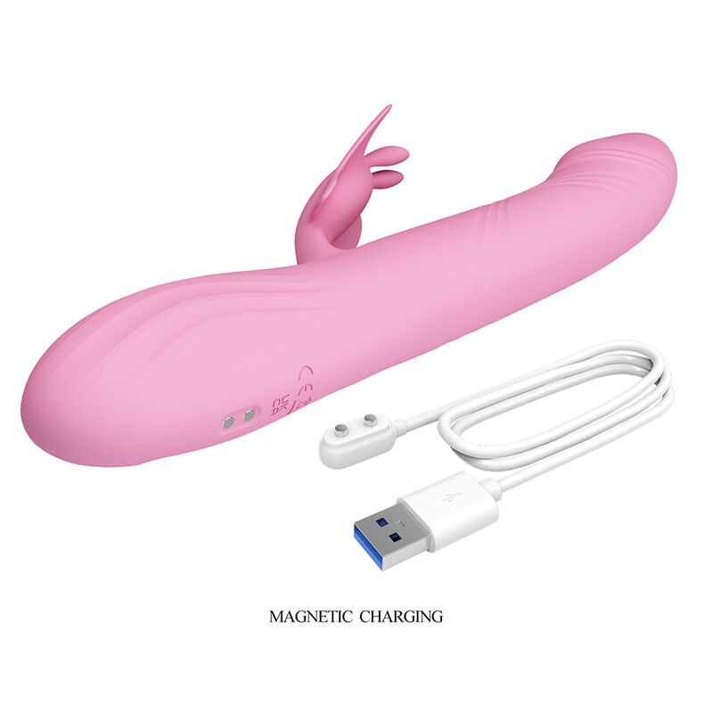 Pretty Love-Bella Vibrator Rabbit cu Fluture și LED Roz 10 PRETTY LOVE - BELLA RABBIT VIBRATOR WITH BUTTERFLY STIMULATION AND LED PINK · Vibratoare (imaginea 10)