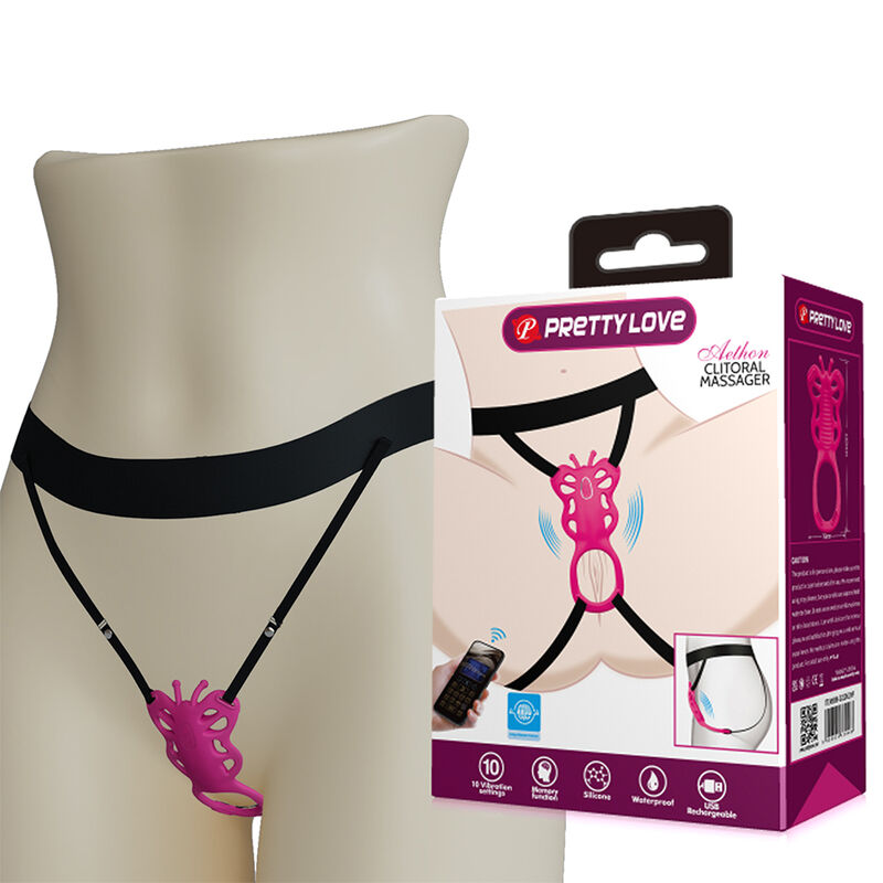 PRETTY LOVE - BUTTERFLY APP CONTROL PANTY MASSAGER PINK · Vibratoare