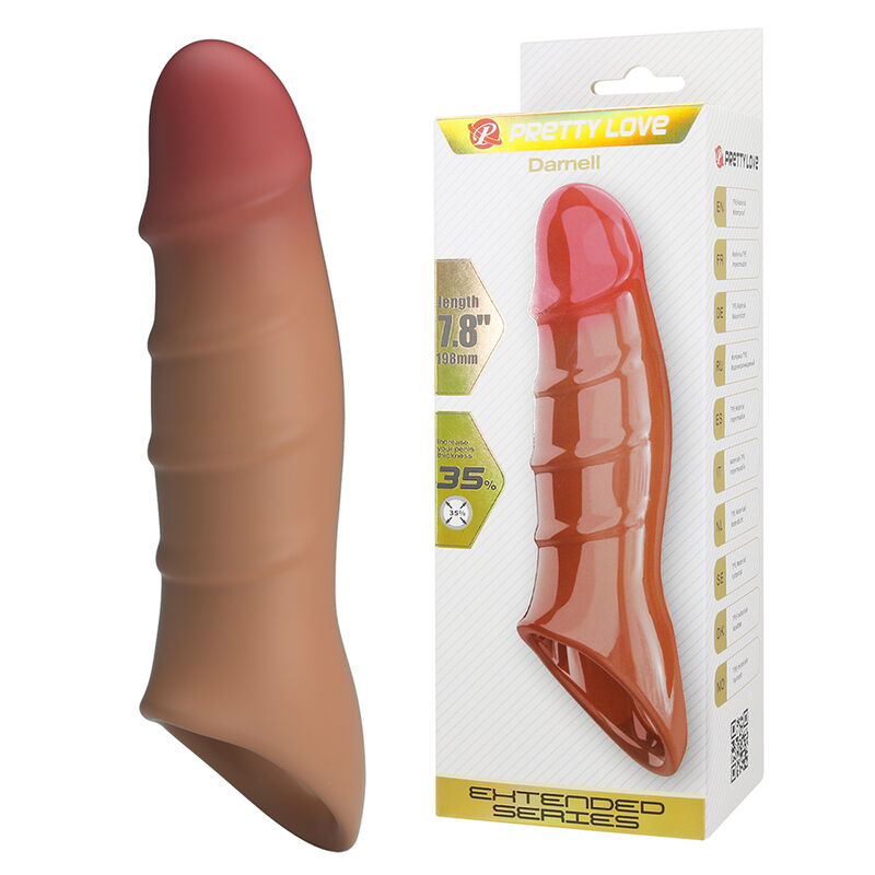 PRETTY LOVE - DAMIEN REALISTIC EXTENDER COVER · Inele & Mansoane Penis