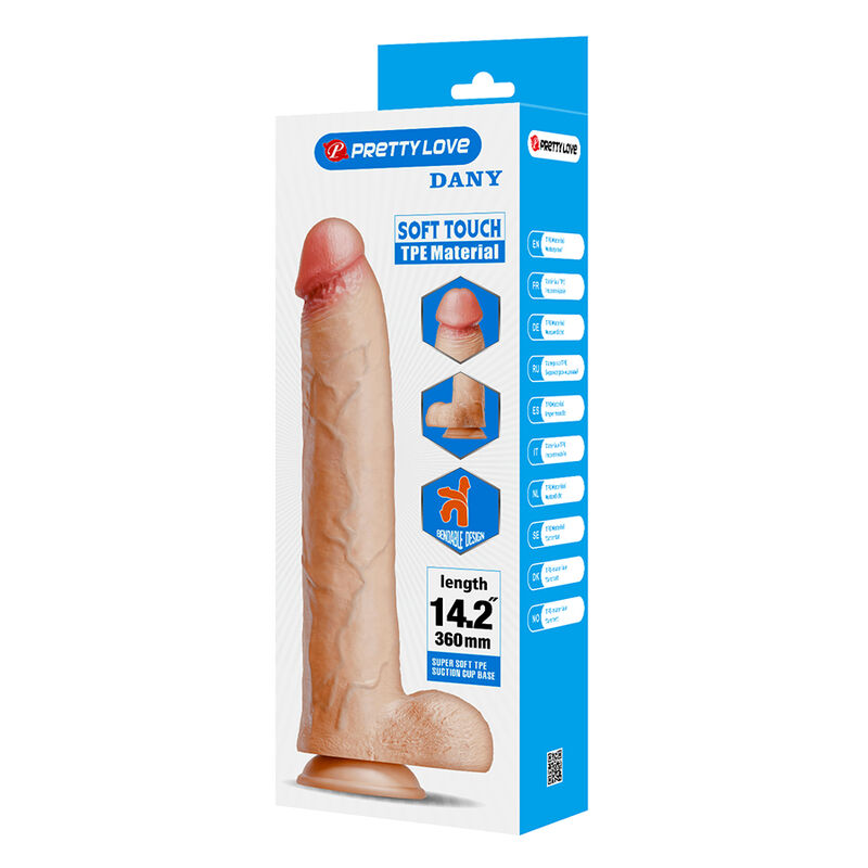 Pretty Love-Dany Dildo Realist Flexibil 36 cm Natural 6 PRETTY LOVE - DANY FLEXIBLE REALISTIC DILDO WITH SUCTION CUP 36 CM -Ø- 5.6 CM · Dildo & Stimulatoare (imaginea 6)