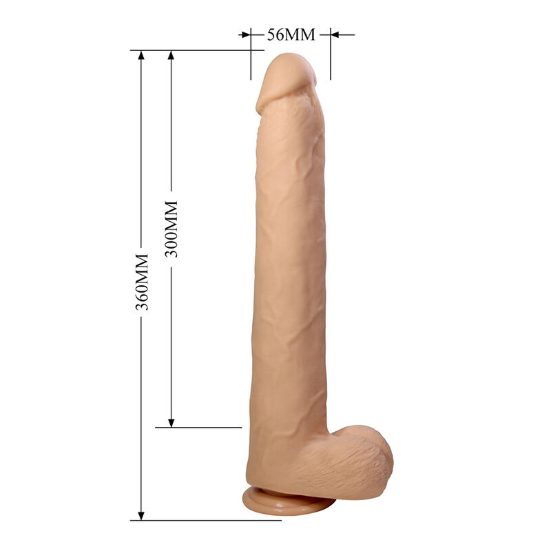 Pretty Love-Dany Dildo Realist Flexibil 36 cm Natural 7 PRETTY LOVE - DANY FLEXIBLE REALISTIC DILDO WITH SUCTION CUP 36 CM -Ø- 5.6 CM · Dildo & Stimulatoare (imaginea 7)