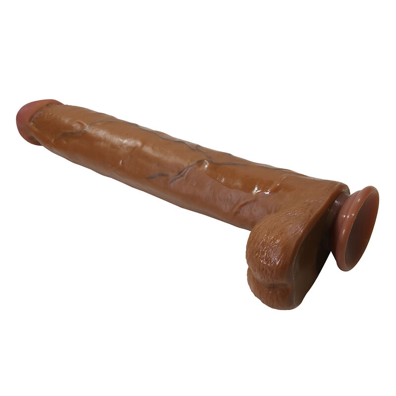 PRETTY LOVE - DANY REALISTIC FLEXIBLE DILDO WITH SUCTION CUP 36 CM -Ø- 5.6 CM BROWN · Dildo & Stimulatoare (imaginea 6)