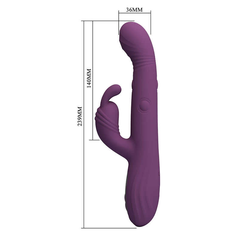 PRETTY LOVE - DEE MULTIFUNCTION RABBIT VIBRATOR OSCILLATING AND PERCUSSION PURPLE · Vibratoare (imaginea 2)