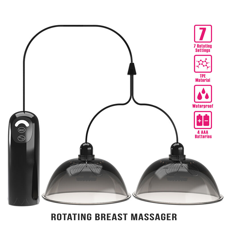 PRETTY LOVE - ROTATING NIPPLE SUCTION STIMULATOR BLACK · Vibratoare