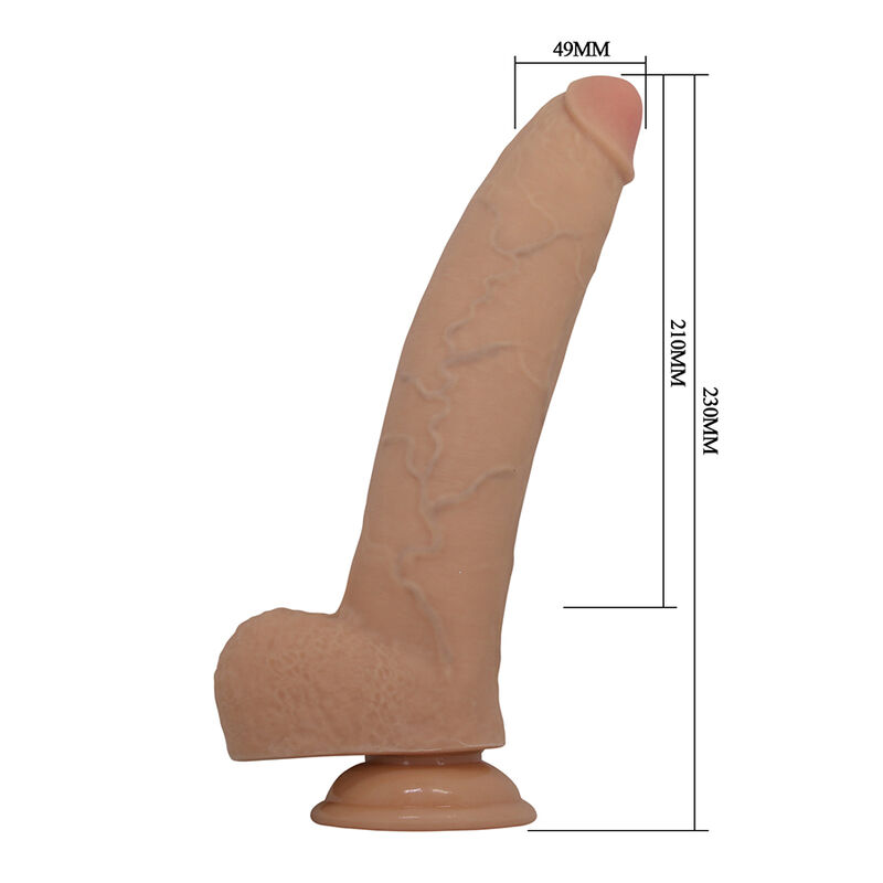 PRETTY LOVE - FABIAN FLEXIBLE DILDO WITH SUCTION CUP FLESH · Dildo & Stimulatoare (imaginea 6)