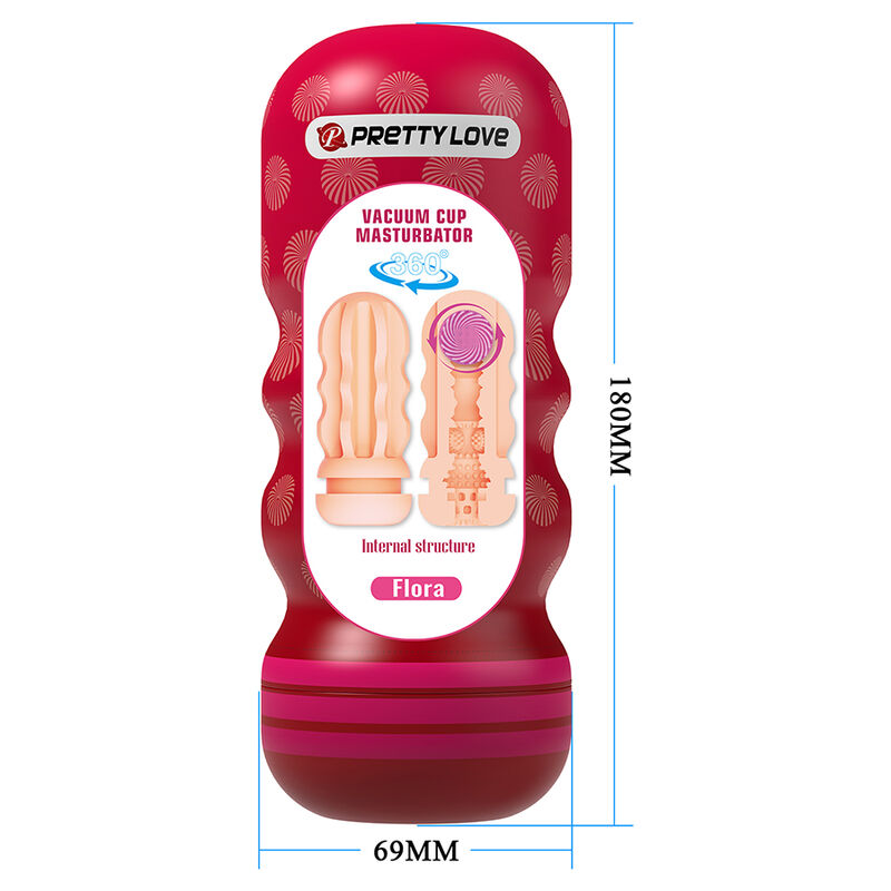 Pretty Love-Flora Masturbator Vaginal cu Sucțiune 5 PRETTY LOVE - FLORA VAGINA MASTURBATOR WITH SUCTION CUP AND INTERNAL TEXTURES · Masturbatoare (imaginea 5)
