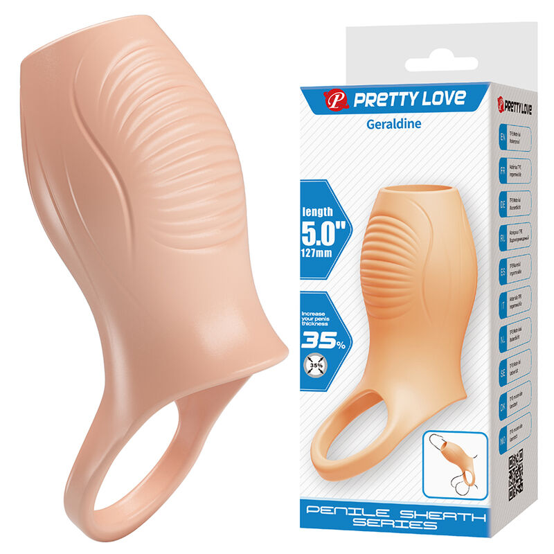 PRETTY LOVE - GERALDINE THICKENING PENIS SHEATH · Inele & Mansoane Penis (imaginea 8)