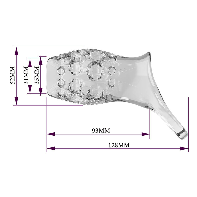 PRETTY LOVE - GERALDINE THICKENING TEXTURED TRANSPARENT FUNDA · Inele & Mansoane Penis (imaginea 6)