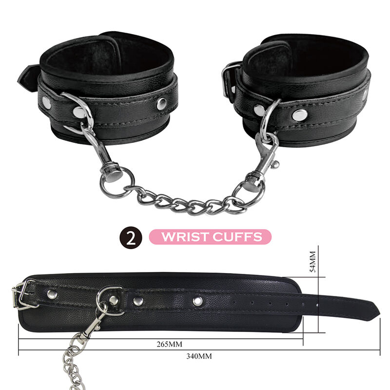 PRETTY LOVE - 8 PIECE BDSM KIT BLACK · Accesorii BDSM (imaginea 2)