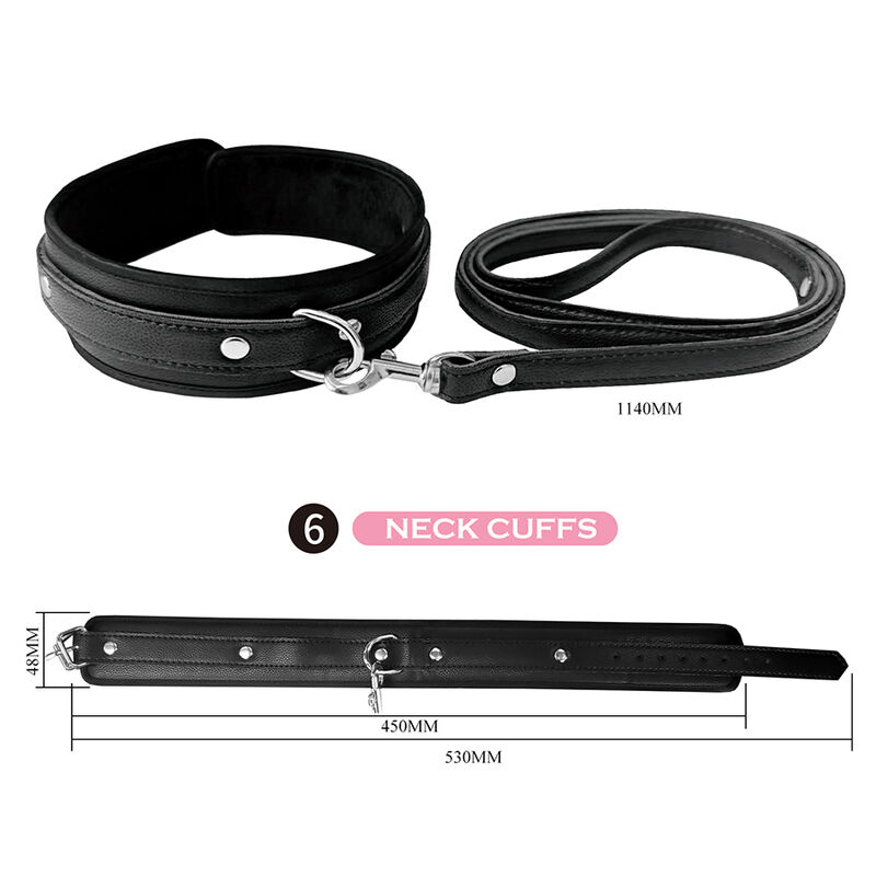 PRETTY LOVE - 8 PIECE BDSM KIT BLACK · Accesorii BDSM (imaginea 6)