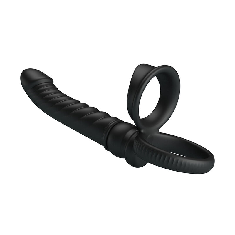 PRETTY LOVE - MERRITT ANAL VIBRATOR WITH RING AND VIBRATION BLACK · Jucarii Anale (imaginea 3)