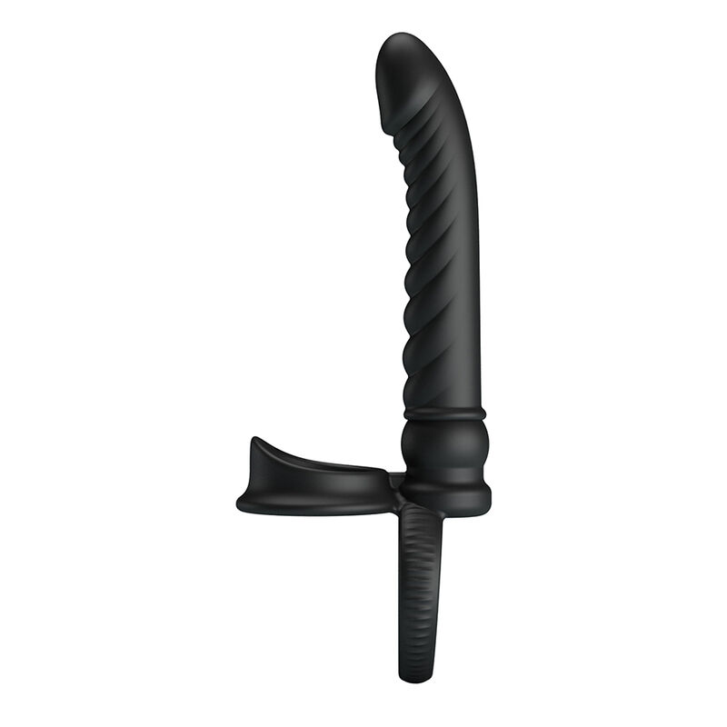 PRETTY LOVE - MERRITT ANAL VIBRATOR WITH RING AND VIBRATION BLACK · Jucarii Anale (imaginea 9)