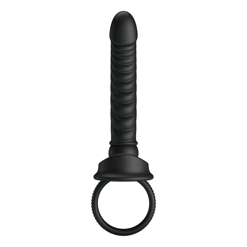 PRETTY LOVE - MERRITT ANAL VIBRATOR WITH RING AND VIBRATION BLACK · Jucarii Anale (imaginea 6)