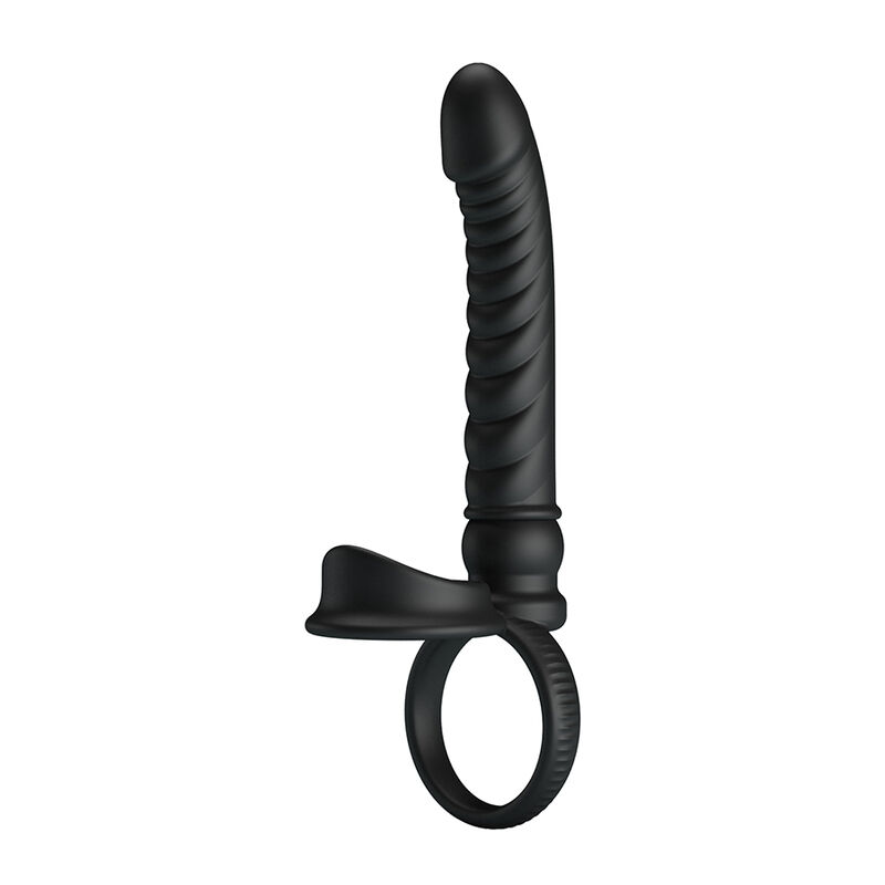PRETTY LOVE - MERRITT ANAL VIBRATOR WITH RING AND VIBRATION BLACK · Jucarii Anale (imaginea 7)