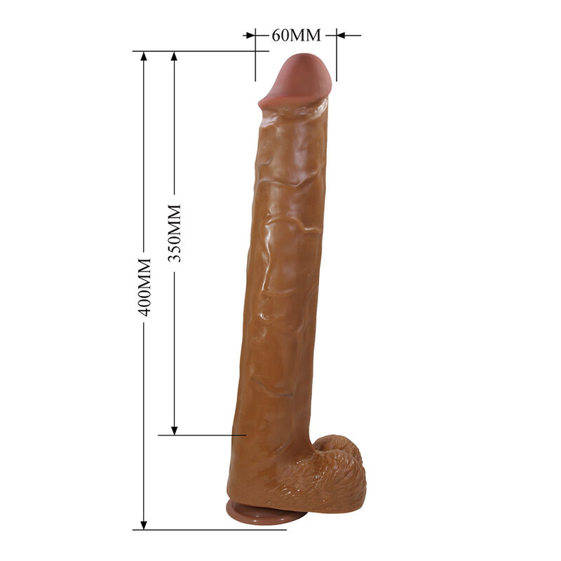 Pretty Love-Pat Dildo Realist Flexibil 40 cm Maro 6 PRETTY LOVE - PAT REALISTIC FLEXIBLE DILDO WITH SUCTION CUP 40 CM -Ø- 6 CM BROWN · Dildo & Stimulatoare (imaginea 6)
