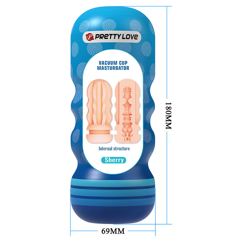 PRETTY LOVE - SHERRY VAGINA MASTURBATOR WITH SUCTION CUP AND INTERNAL TEXTURES · Masturbatoare (imaginea 3)