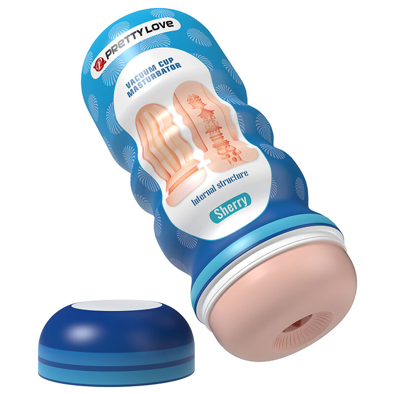 PRETTY LOVE - SHERRY VAGINA MASTURBATOR WITH SUCTION CUP AND INTERNAL TEXTURES · Masturbatoare (imaginea 4)