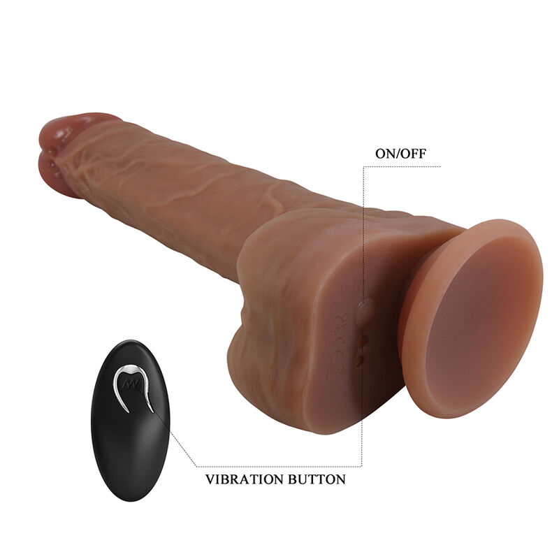 Pretty Love-Jonathan Vibrator Realist cu Împingere Maro 4 PRETTY LOVE - JONATHAN REALISTIC THRUSTING VIBRATOR WITH REMOTE CONTROL BROWN · Vibratoare (imaginea 4)