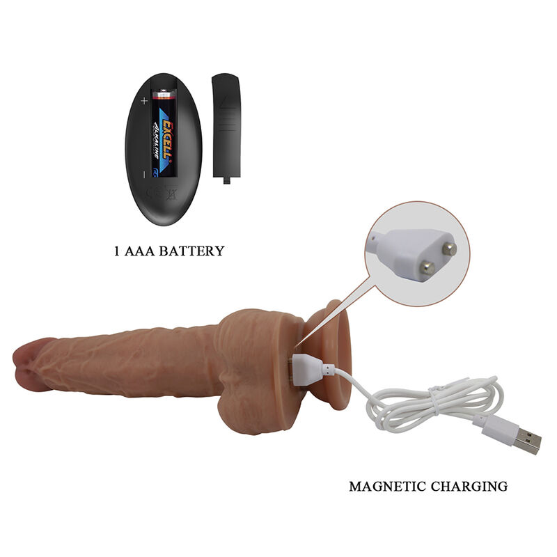 Pretty Love-Jonathan Vibrator Realist cu Împingere Maro 9 PRETTY LOVE - JONATHAN REALISTIC THRUSTING VIBRATOR WITH REMOTE CONTROL BROWN · Vibratoare (imaginea 9)