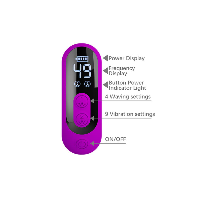 Pretty Love-Yalanda Vibrator Rabbit Oscilant cu LED Mov 6 PRETTY LOVE - YALANDA RABBIT OSCILLATING VIBRATOR WITH LED DISPLAY PURPLE · Vibratoare (imaginea 6)