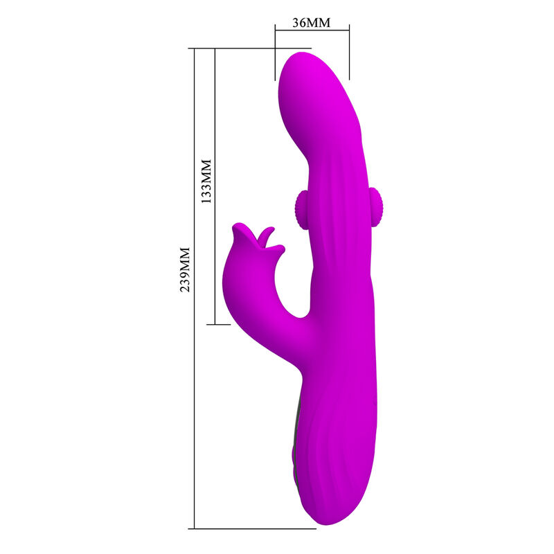Pretty Love-Yalanda Vibrator Rabbit Oscilant cu LED Mov 5 PRETTY LOVE - YALANDA RABBIT OSCILLATING VIBRATOR WITH LED DISPLAY PURPLE · Vibratoare (imaginea 5)