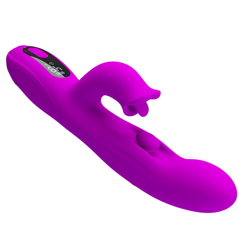 PRETTY LOVE - YALANDA RABBIT OSCILLATING VIBRATOR WITH LED DISPLAY PURPLE · Vibratoare