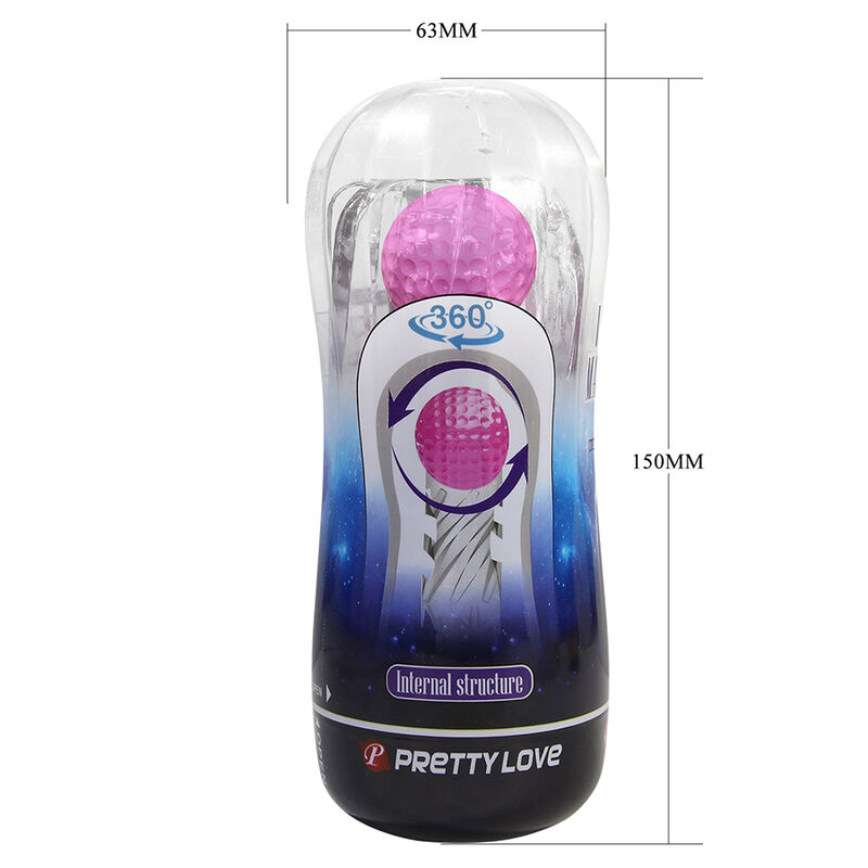 Pretty Love-Masturbator Cup 360 Texturat Transparent 8 PRETTY LOVE - 360º TEXTURED MASTURBATION CUP CLEAR · Masturbatoare (imaginea 8)