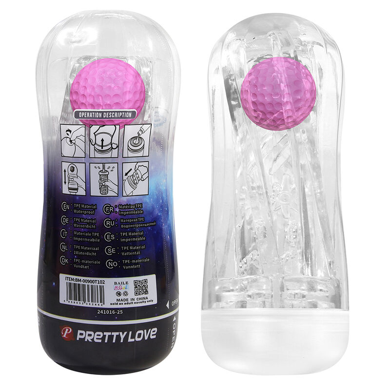 Pretty Love-Masturbator Cup 360 Texturat Transparent 9 PRETTY LOVE - 360º TEXTURED MASTURBATION CUP CLEAR · Masturbatoare (imaginea 9)