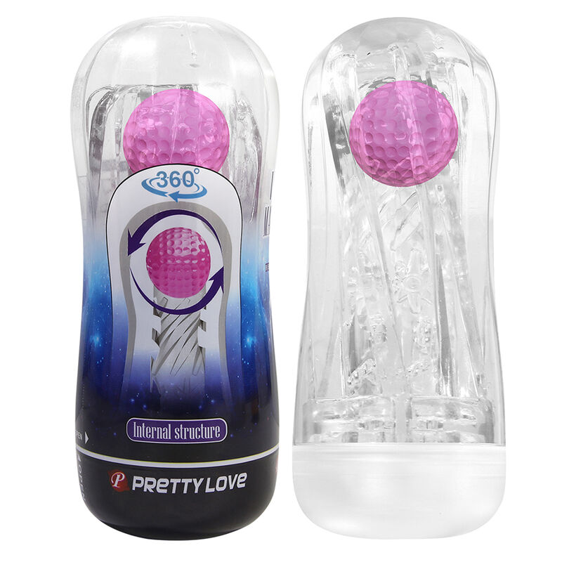 PRETTY LOVE - 360º TEXTURED MASTURBATION CUP CLEAR · Masturbatoare